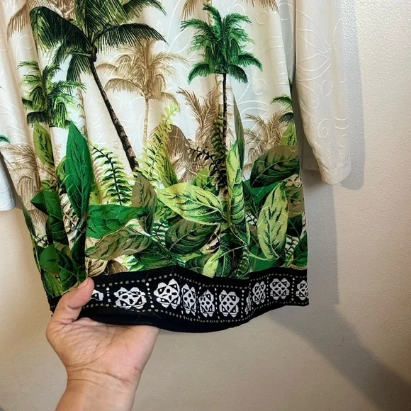 NWOTTropical Palm Tree Print Top - Picture 5 of 7